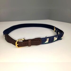Olynn Puppy Dog adjustable belt schnauzer print USA